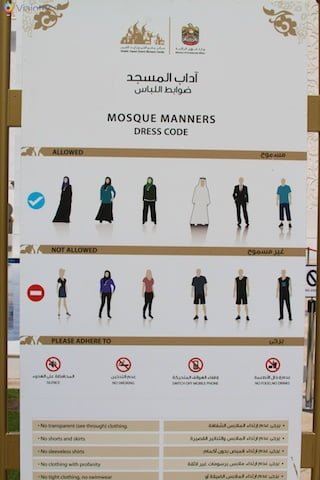Dress Code da Mesquita de Abu Dhabi