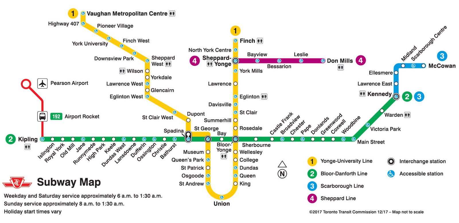 Mapa do metrô de Toronto