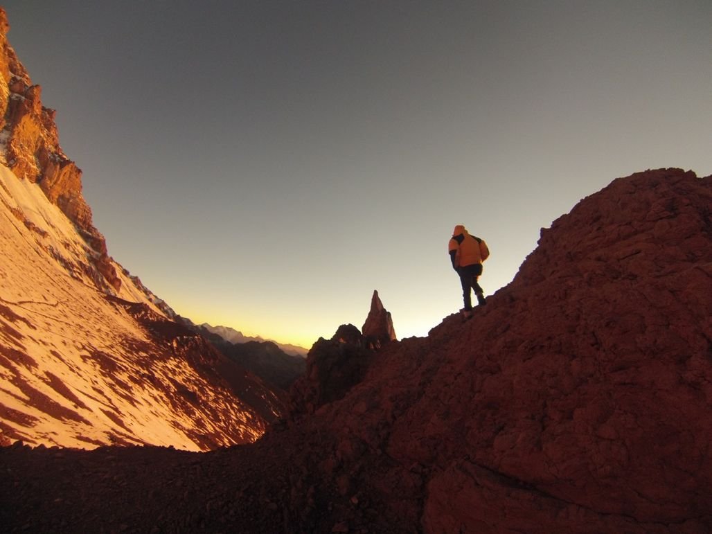 Pôr-do-sol no Aconcagua
