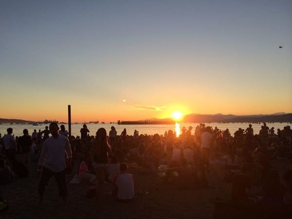 Pôr-do-sol, English Bay