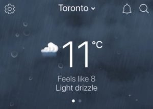 Previsão do tempo no Canadá