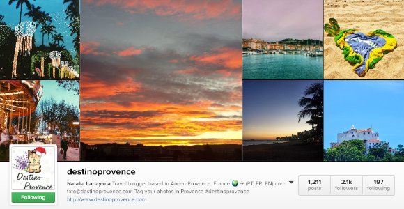Destino Provence instagram de viagem