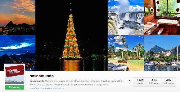 Nós no Mundo instagram de viagem