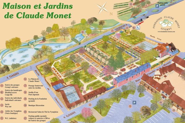 Giverny mapa Fundação