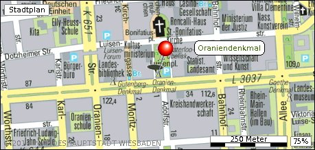 Wiesbaden Luisenplatz mapa