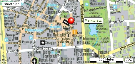 Wiesbaden Marktplatz mapa