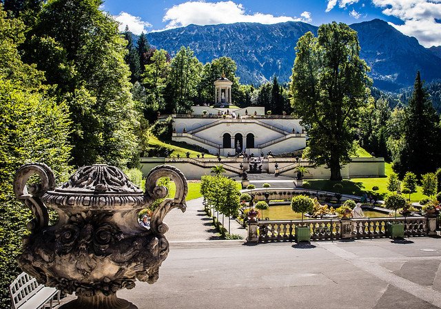 Palácio de Linderhof escadaria