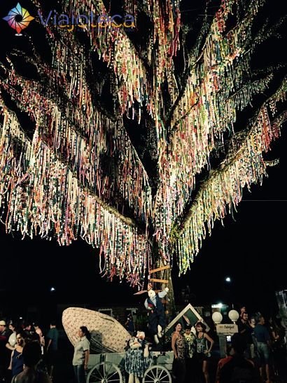 Osterfest, em Pomerode árvore noite