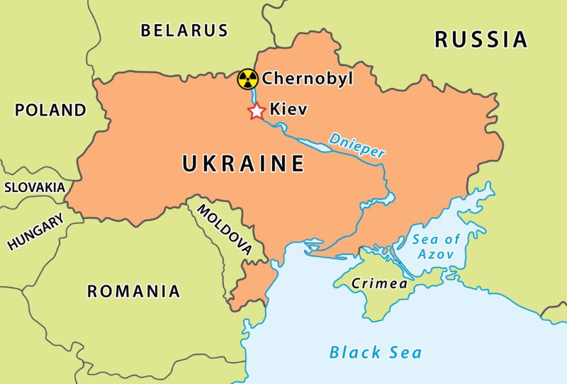 Mapa Ucrânia