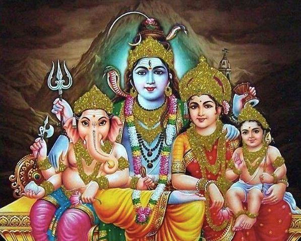 Shiva,Parvati, Ganesh & Murugan