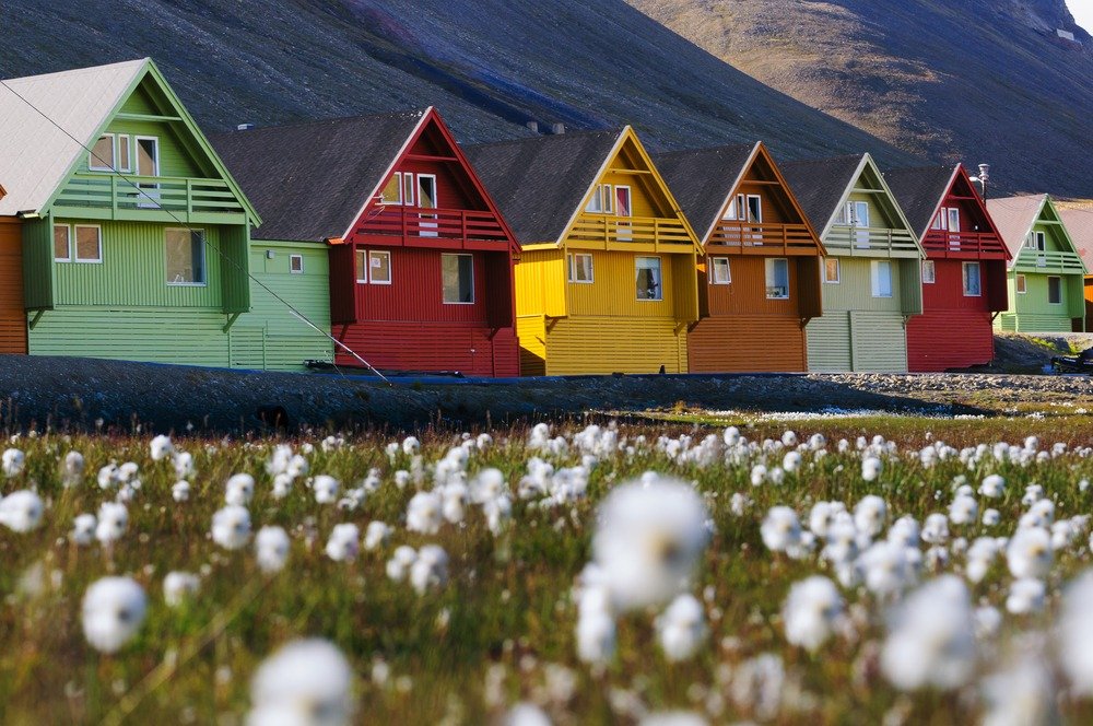 LONGYEARBYEN  na Noruega cidades coloridas na Europa