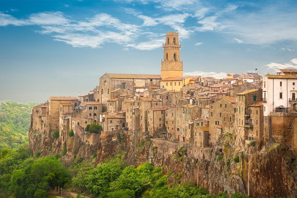 Pitigliano na Itália Cidades românticas na Toscana