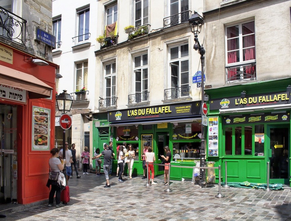 melhor Fallafel Rue des Rosiers em Paris