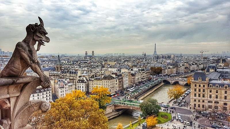 Notre Dame no Outono melhor época para ir a Paris