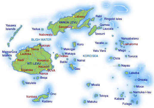 Mapa de Fiji